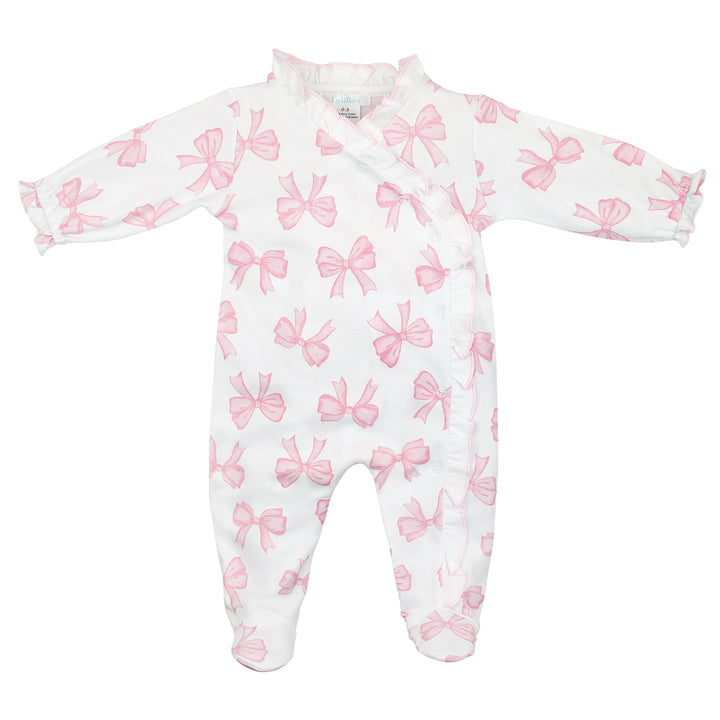 Watercolor Bows Print Footie by Lyda Baby