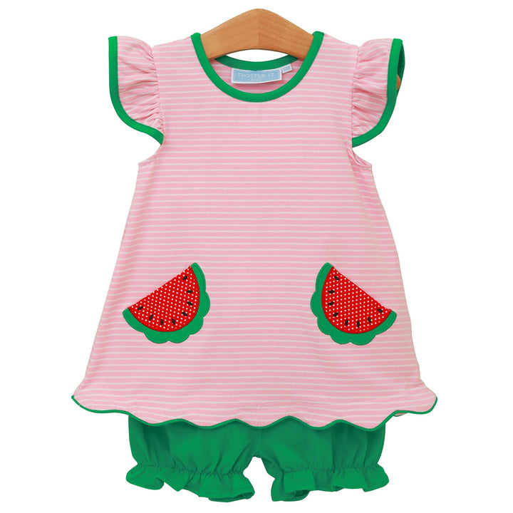 Watermelon Bloomer Set by Trotter Street Kids
