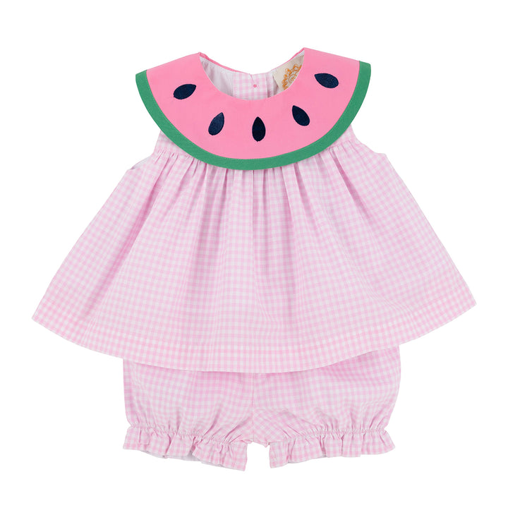 Greenbrier Gingham Watermelon Tabitha's Teacher's Pet Set by The Beaufort Bonnet Company