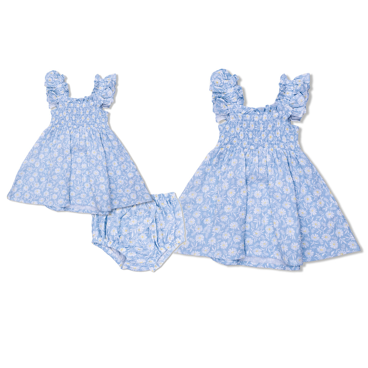 Western Daisies Smocked Sundress by Angel Dear