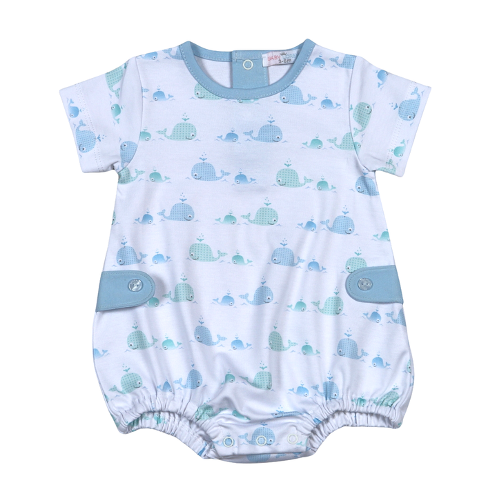 Whales Romper by Baby Loren