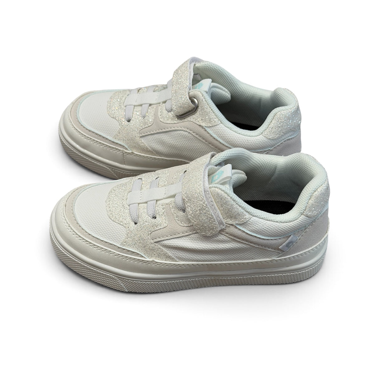 White Alcoa Sneakers with Hook and Loop Closure by Oomphies