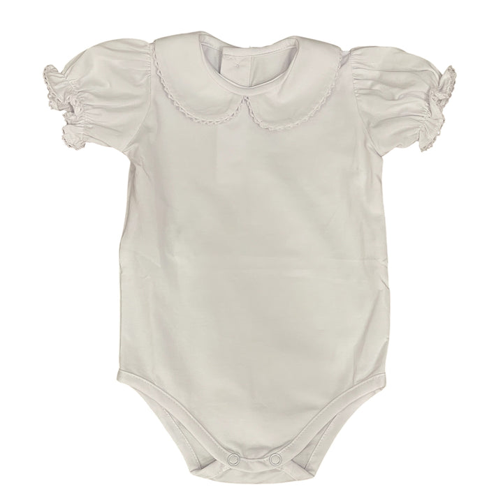White Girl Onesie with Picot Trim by Baby Sen