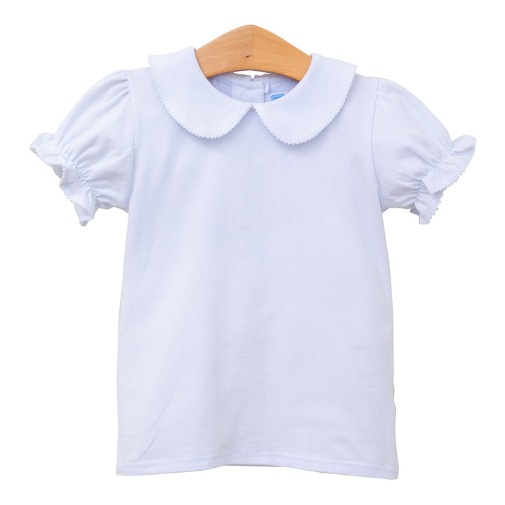 White Peter Pan Collar Shirt by Trotter Street Kids