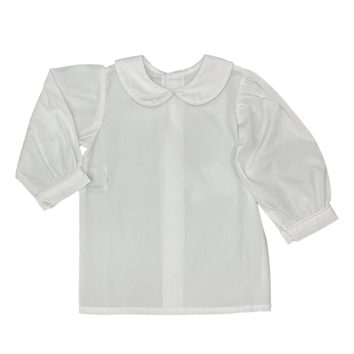 Remember Nguyen White Piped Long Sleeve Blouse