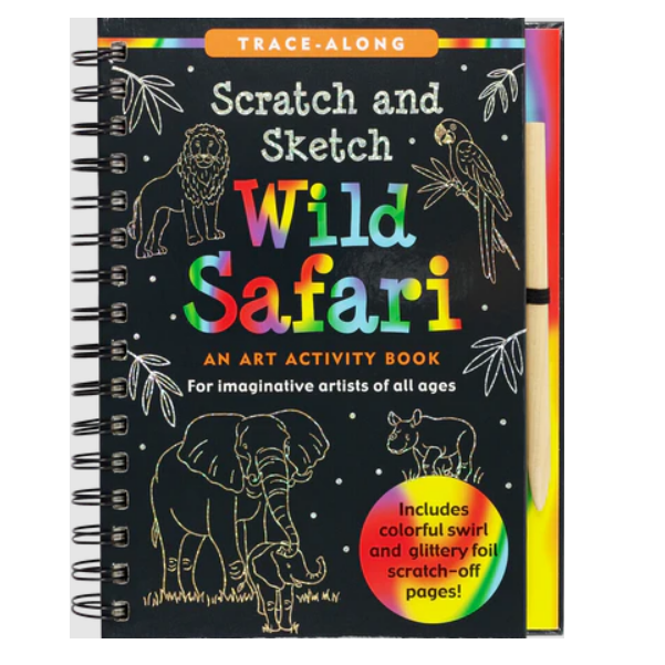 Scratch & Sketch Art Activity Book - Wild Safari
