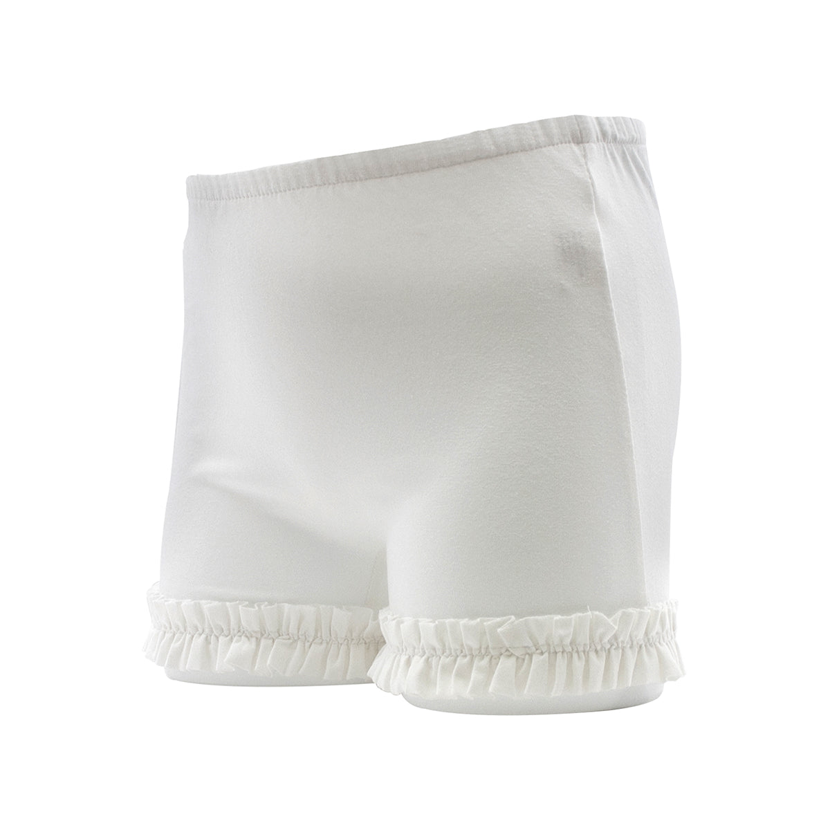 White Ruffle Wundershorts by Wee Ones