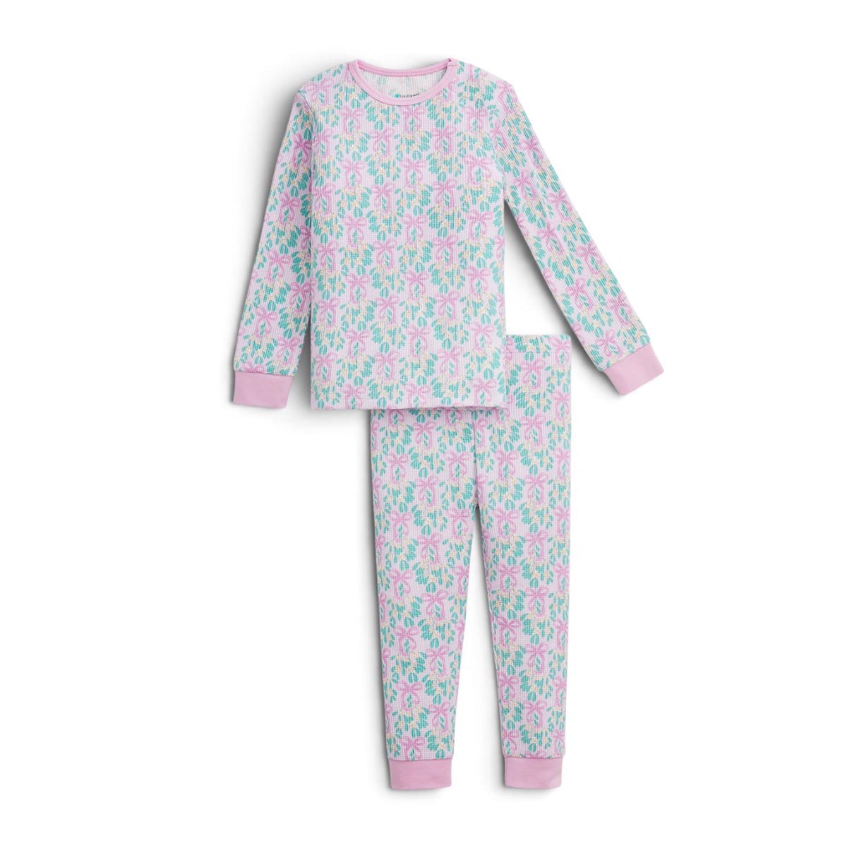 Mistle Bow Waffle Pajama Set by Magnetic Me