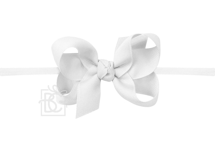 Beyond Creations Pantyhose Headband - 3.5-inch Bow - White