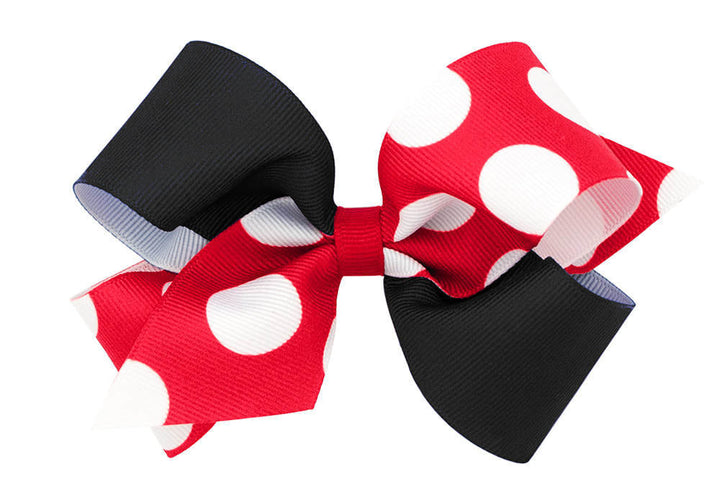 Wee Ones Red Dot Grosgrain Bow (2 sizes)