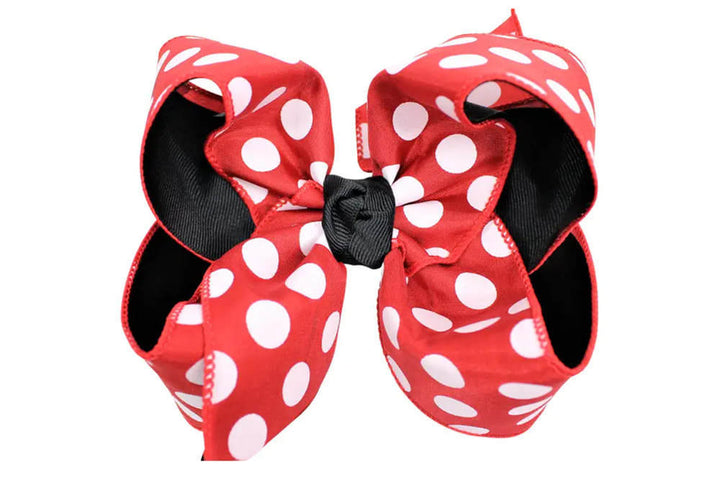 Beyond Creations Red with White Dots XXL Bow