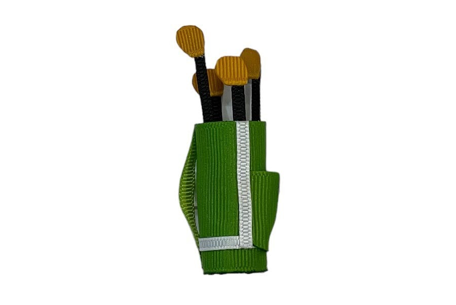 Green Golf Bag Sculpture Bow