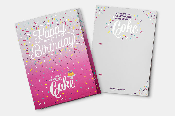 InstaCake Card - Happy Birthday Pink - (2 flavors)