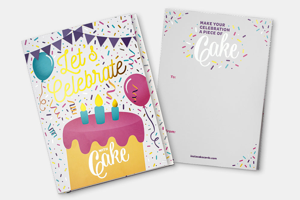 InstaCake Card - Let's Celebrate - (2 flavors)