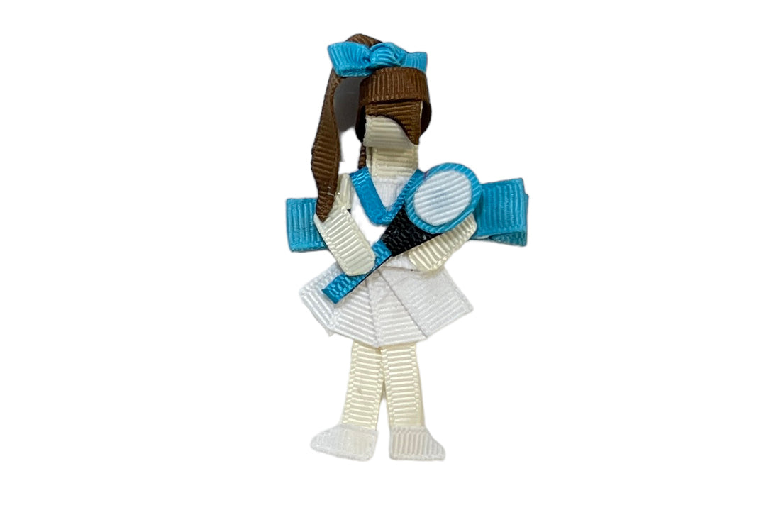 Tennis Player (Blue) Sculpture Bow