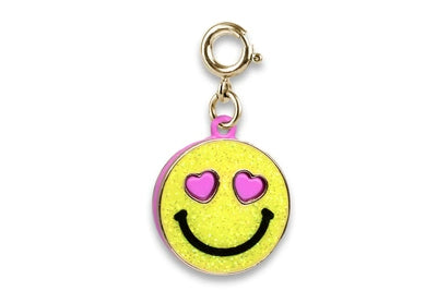 Charm It! - Gold Glitter Smiley Face