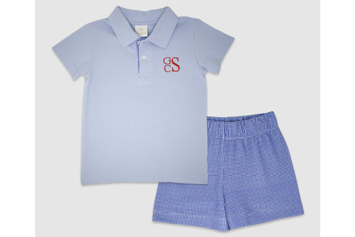 Lullaby Set Parker Short Set - Royal Minigingham