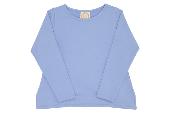 TBBC Long Sleeve Love You Back Top - French Terry - Park City Periwinkle