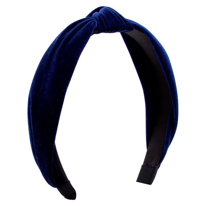 Wee Ones Velvet-Wrapped Headband - Navy
