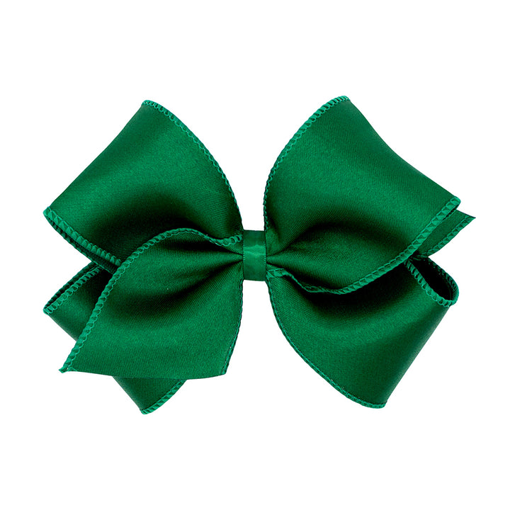 Wee Ones Jewel Satin with Grosgrain Overlay - Forest Green (2 Sizes)