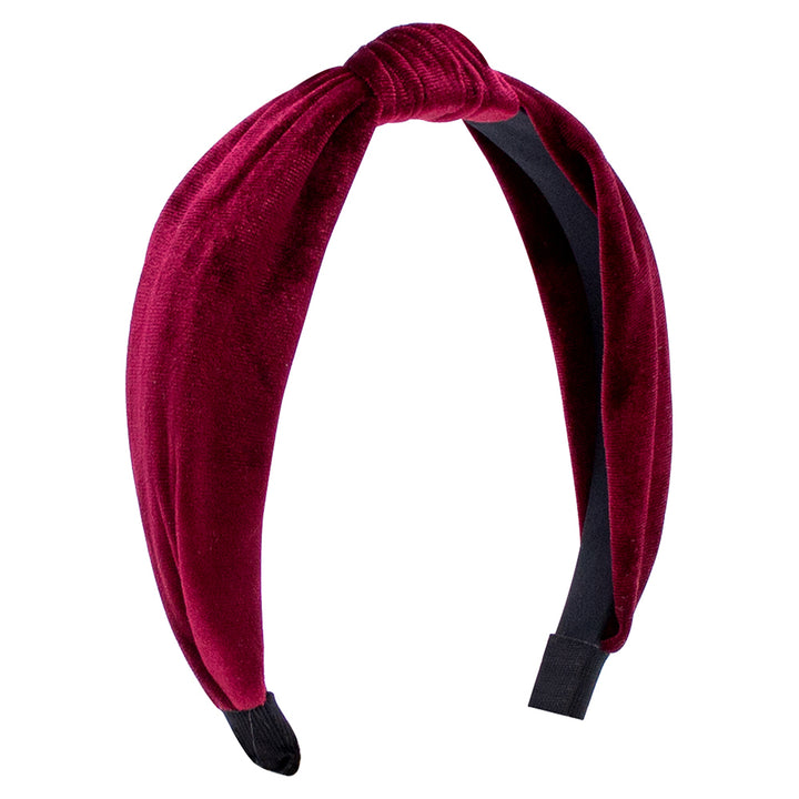 Wee Ones Velvet-Wrapped Headband - Cranberry