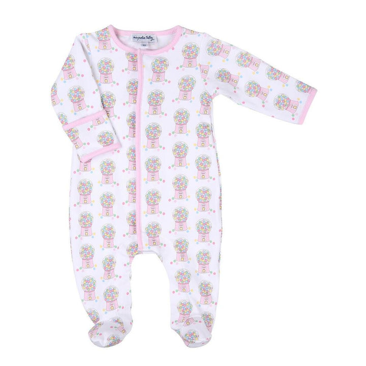 Magnolia Baby Gumball Print Zipper Footie