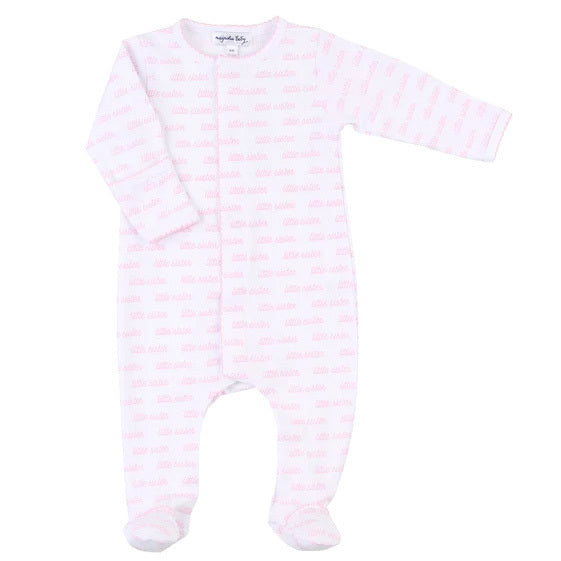 Magnolia Baby Little Sister Zipper Footie